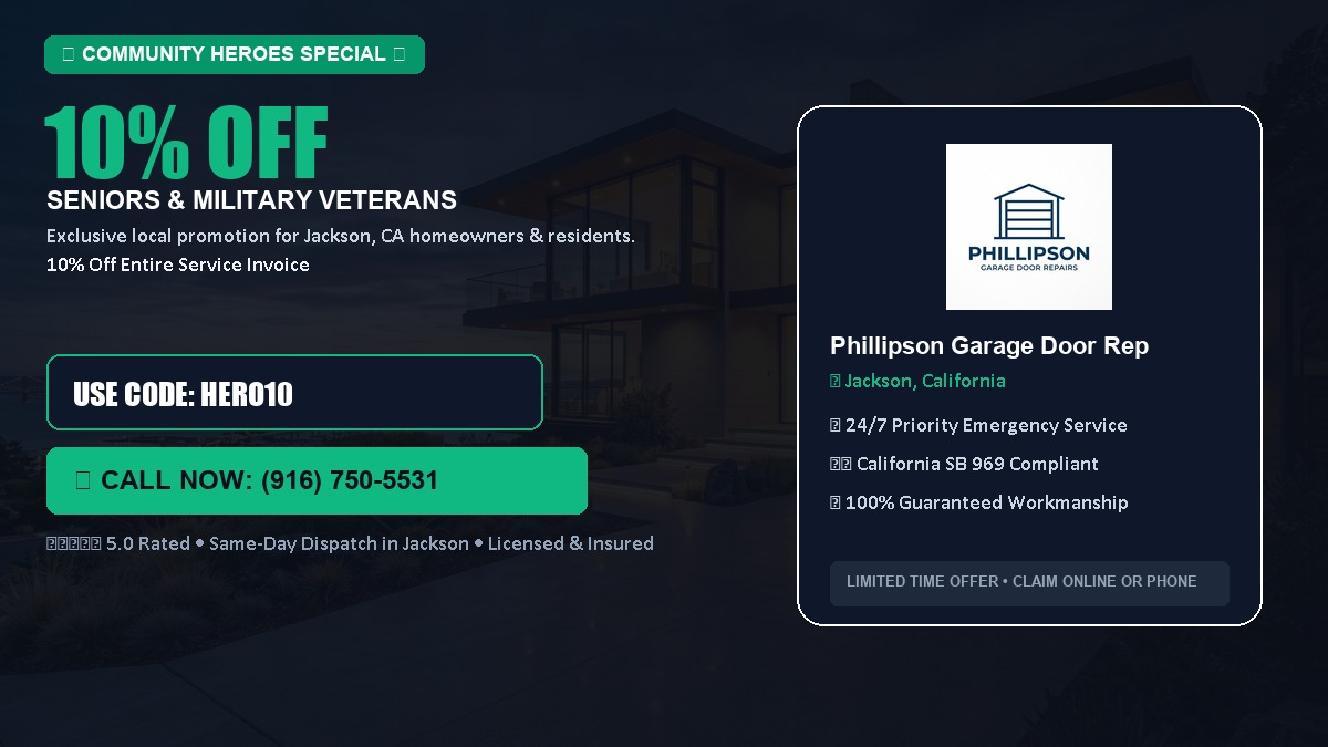 10% OFF Senior Citizens (65+) & Military / Veteran Community Discount in Jackson, CA
